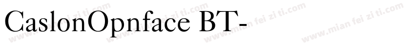 CaslonOpnface BT字体转换